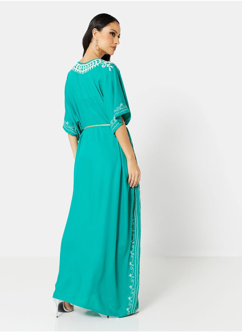 ARABIAN CLOSET EMBROIDERED KAFTAN  - Image 2
