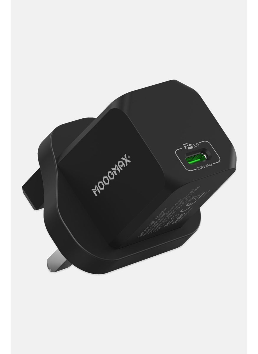 MOOGMAX FB-03U90WE GaN PD 20W Charger, Black  - Image 1