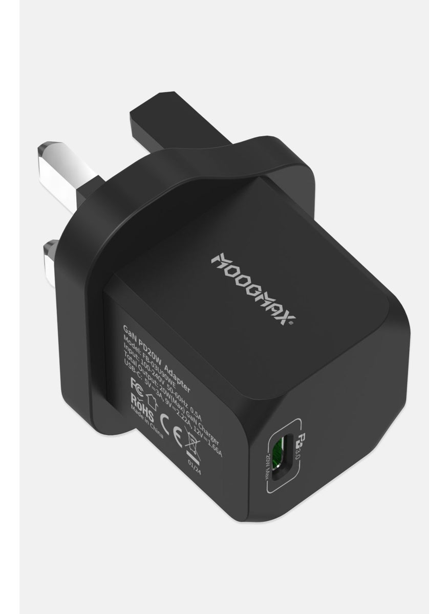 MOOGMAX FB-03U90WE GaN PD 20W Charger, Black  - Image 5