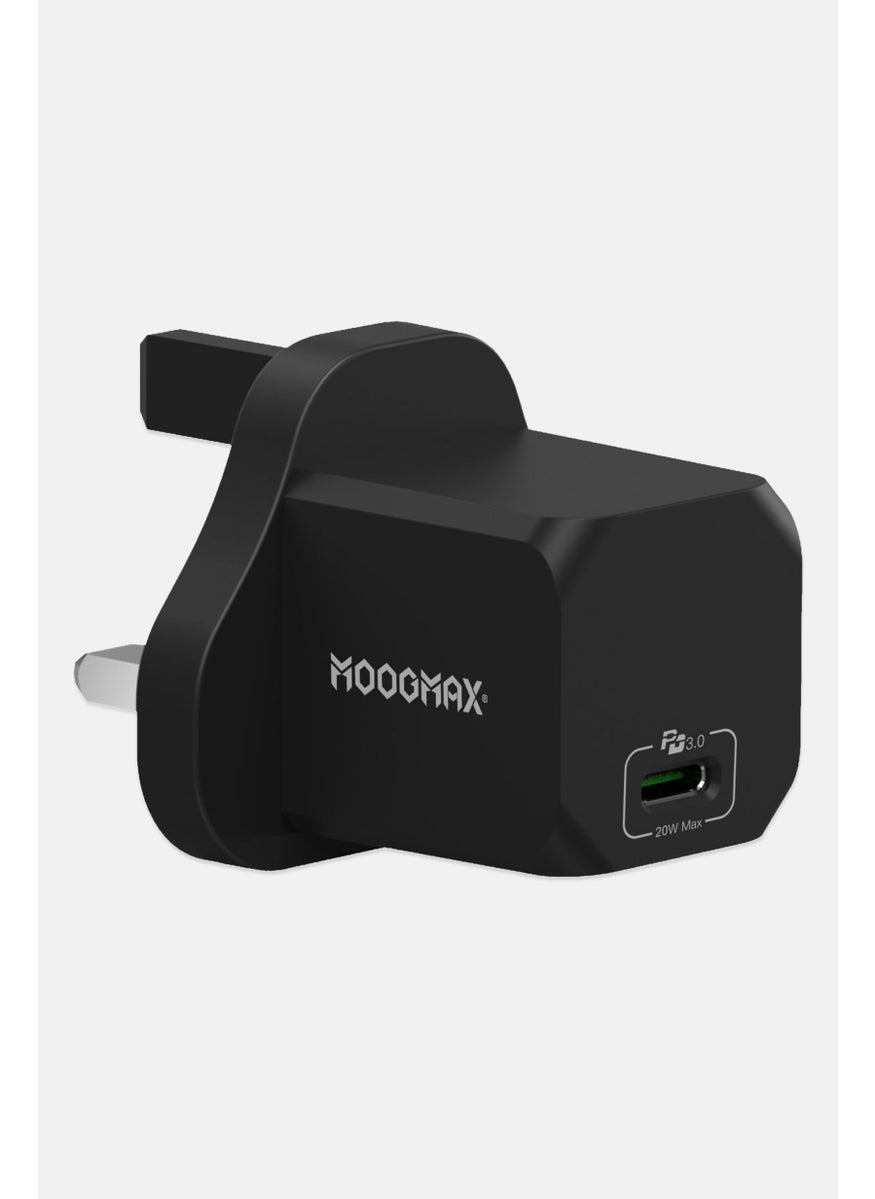MOOGMAX FB-03U90WE GaN PD 20W Charger, Black  - Image 2