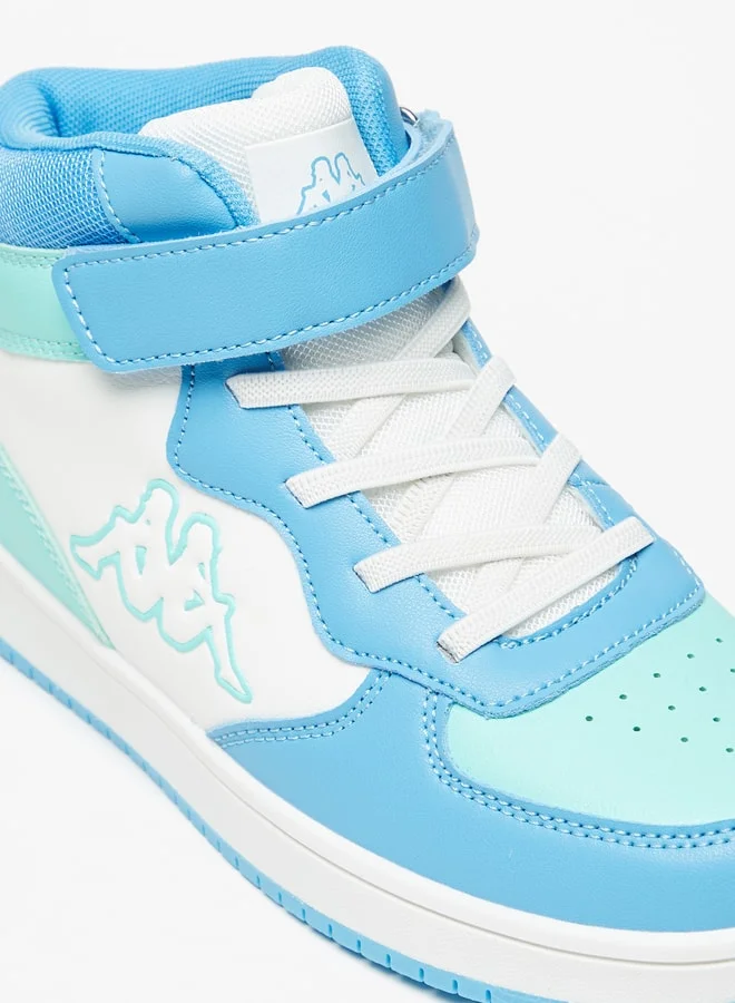 Kappa Girls' High Top Casual Sneakers With Hook And Loop Closure
