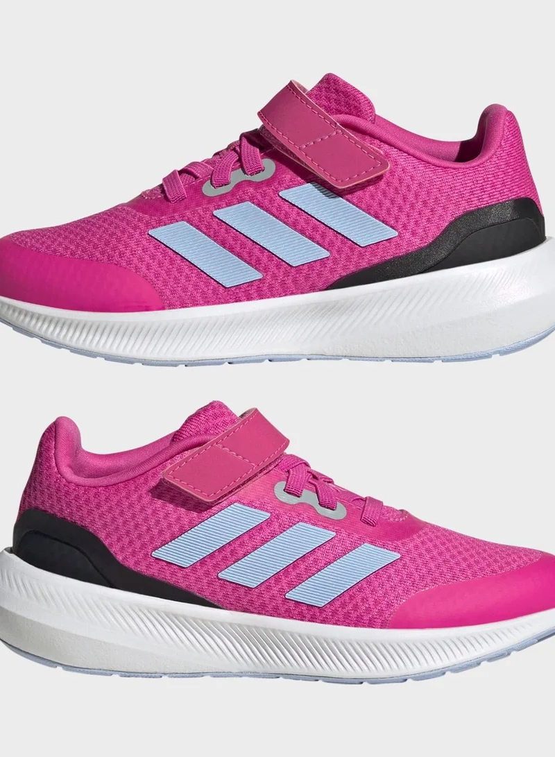 adidas أحذية رياضية برباط مرن وشريط علوي ران فالكون .