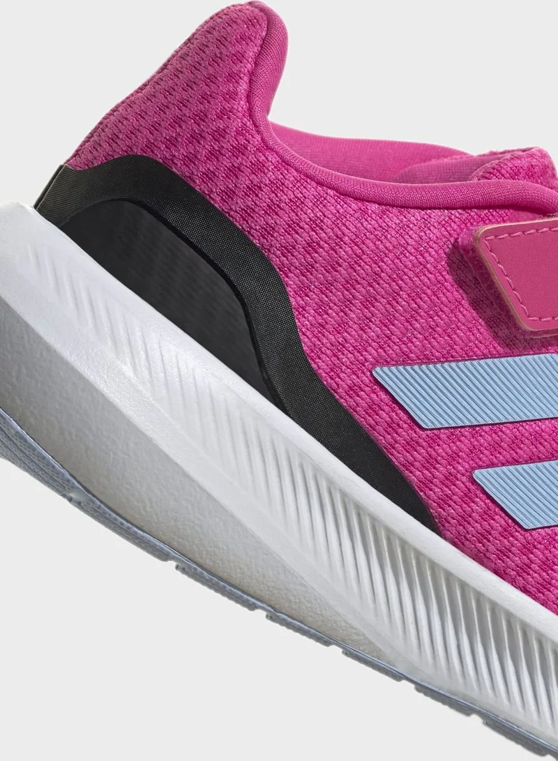 adidas أحذية رياضية برباط مرن وشريط علوي ران فالكون .