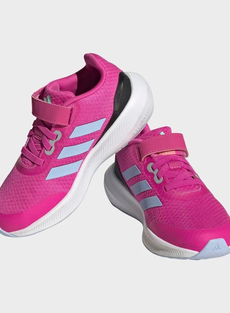 adidas أحذية رياضية برباط مرن وشريط علوي ران فالكون .