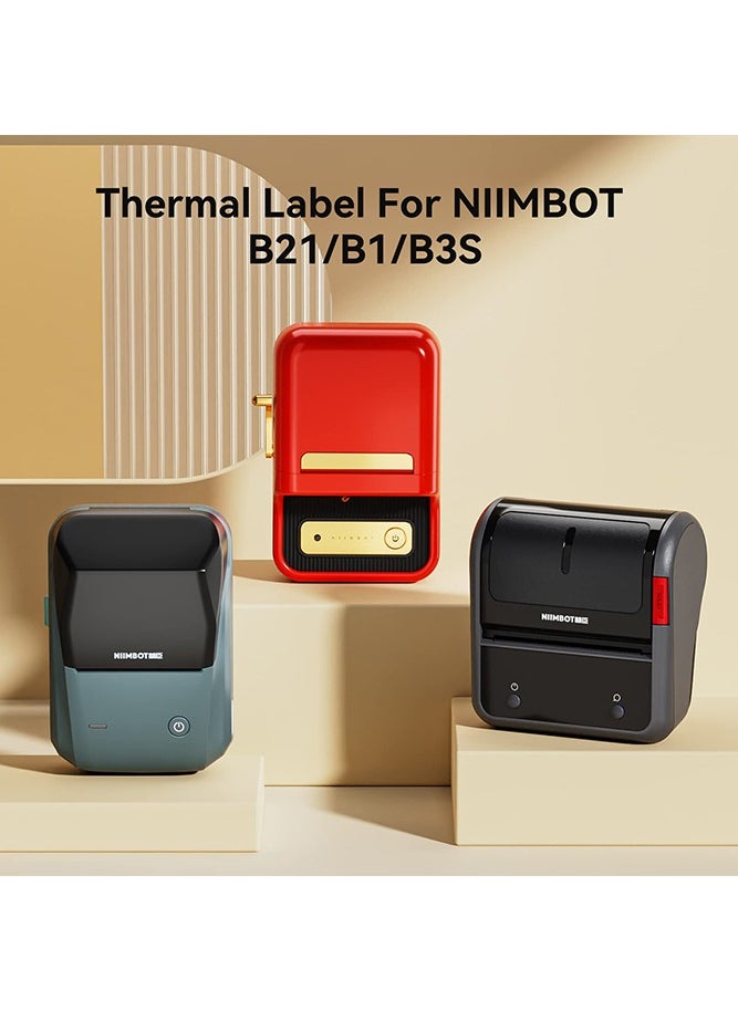 NIIMBOT - B21/B1/B3S Label Maker Tape Waterproof Thermal Label Paper Sticker Labels for Barcode Printing 40*60mm White - Image 1