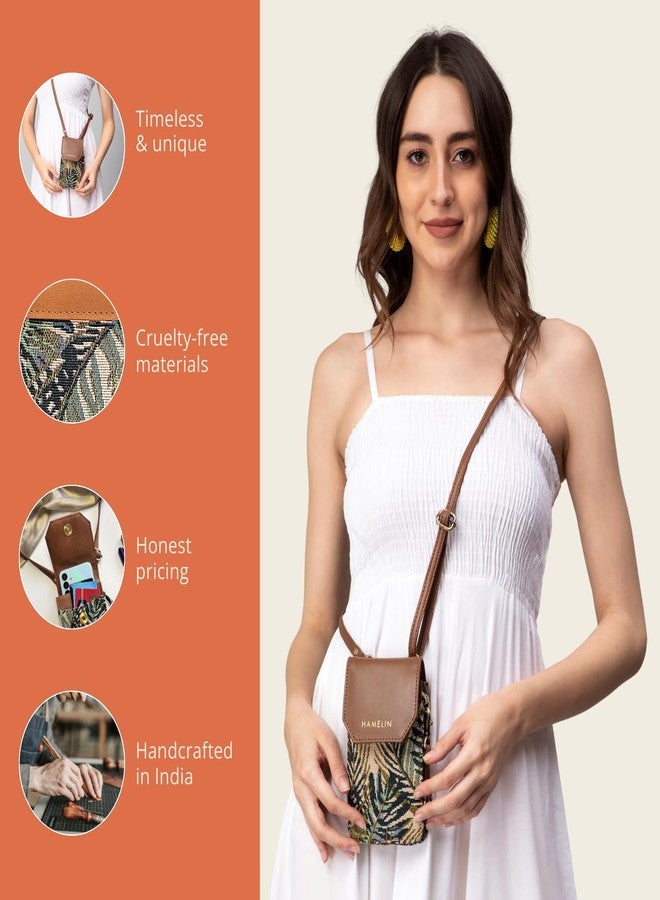 HAMELIN Small Crossbody Mobile Sling Bag for Women | Stylish Phone Pouch with Adjustable Strap| Phone Purse For Women|Versatile Mobile Pouch for Womens | Ideal Gift For Woman|Green Maple - Image 5