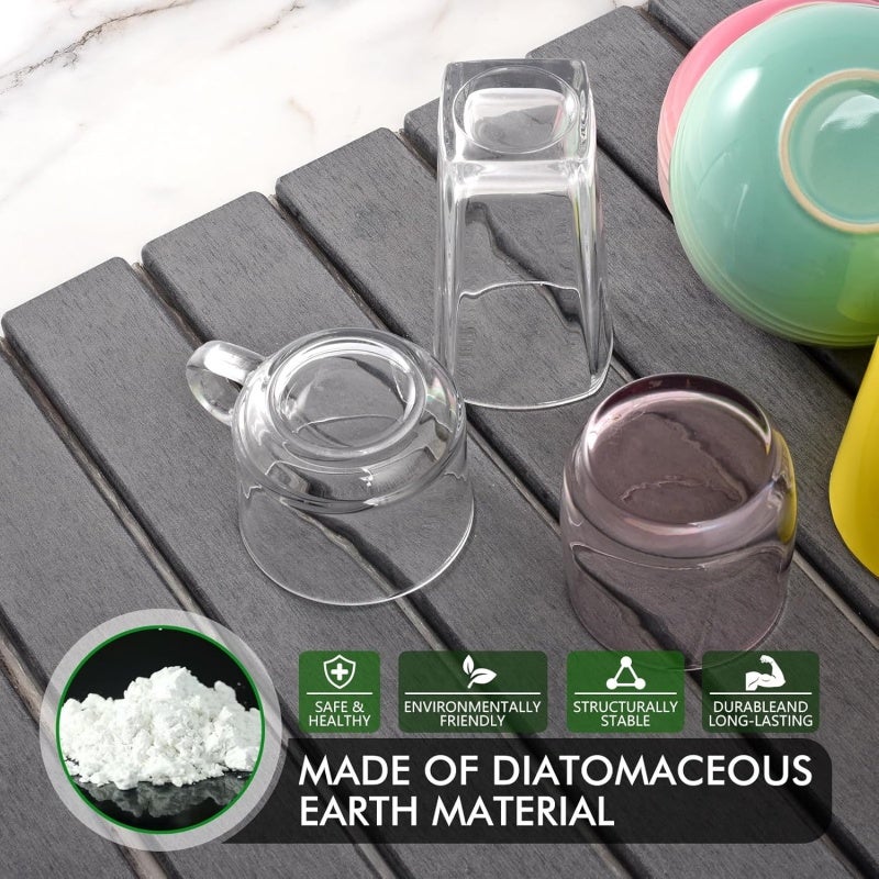 حصيرة حجر الدياتوميت: مقاس 23 × 15.3 بوصة، وسادة سريعة الامتصاص والجفاف - حصيرة قابلة للطي غير قابلة للانزلاق ومقاومة للحرارة لأسطح المطبخ والحمام وصينية الحيوانات الأليفة والنباتات - Image 5