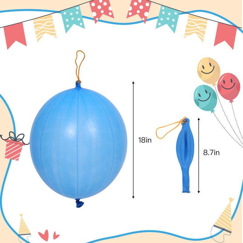 rubfac 30Pcs Punch Balloons, Party Favors for Kids, Thickened Heavy Duty Neon Punching Bounce Balloon for Easter Egg Fillers,Birthday Party Goodie Bag Stuffers Exciting Outdoor Play Supply - Image 2