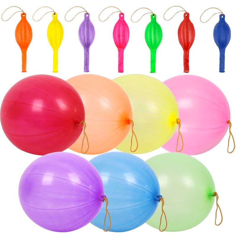 rubfac 30Pcs Punch Balloons, Party Favors for Kids, Thickened Heavy Duty Neon Punching Bounce Balloon for Easter Egg Fillers,Birthday Party Goodie Bag Stuffers Exciting Outdoor Play Supply - Image 1