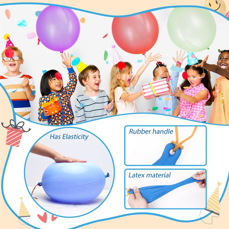 rubfac 30Pcs Punch Balloons, Party Favors for Kids, Thickened Heavy Duty Neon Punching Bounce Balloon for Easter Egg Fillers,Birthday Party Goodie Bag Stuffers Exciting Outdoor Play Supply - Image 3