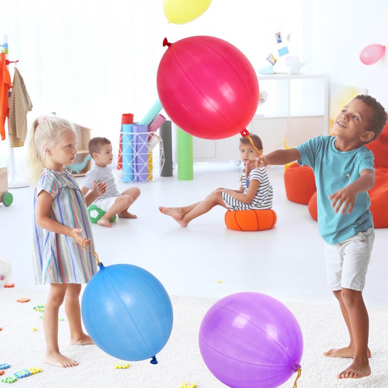 rubfac 30Pcs Punch Balloons, Party Favors for Kids, Thickened Heavy Duty Neon Punching Bounce Balloon for Easter Egg Fillers,Birthday Party Goodie Bag Stuffers Exciting Outdoor Play Supply - Image 5