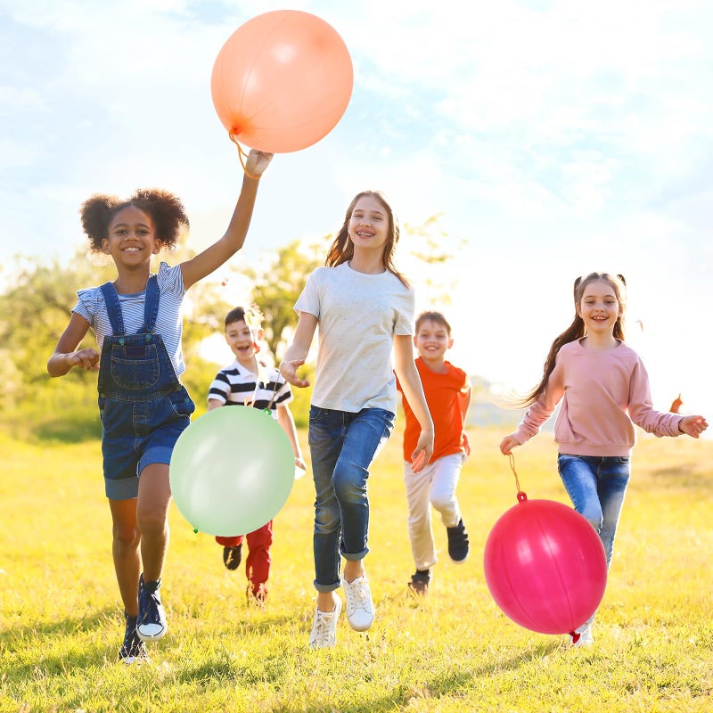 rubfac 30Pcs Punch Balloons, Party Favors for Kids, Thickened Heavy Duty Neon Punching Bounce Balloon for Easter Egg Fillers,Birthday Party Goodie Bag Stuffers Exciting Outdoor Play Supply - Image 4