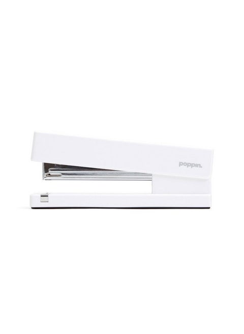 Stapler - The Original Modern Desk Stapler, Office Supplies, Office Desk Accessories, Lacquer Design, Solid Steel Anvil, Multiple Colors Available (White)