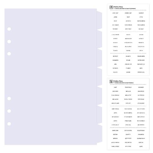DY.2ten White Dividers for 6 Ring Binder, 7-Tab Sturdy Plastic Dividers, A5 Index Divider, 6 Hole Binder Dividers, Insertable Notebook Planner Tab Dividers for Binders - Image 1