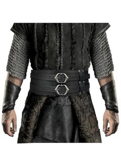 Viking Wide Belt, Medieval Faux Leather Armor Belt Knight Corset Belt, LARP Costume