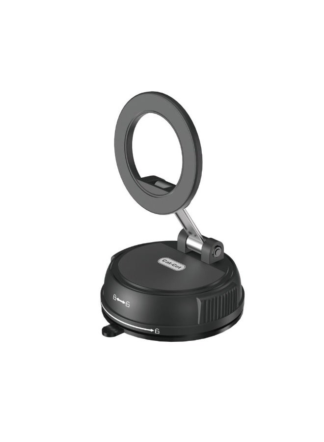 Cat - Cot Cat-Cot Ultra-Strong Magnetic Car Phone Mount - 360° Rotating Suction Cup Holder for Dashboard, Windshield & Control Screens - Universal Multi-Directional Folding Bracket for iPhone & Android - Image 1
