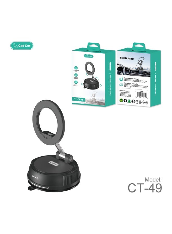 Cat - Cot Cat-Cot Ultra-Strong Magnetic Car Phone Mount - 360° Rotating Suction Cup Holder for Dashboard, Windshield & Control Screens - Universal Multi-Directional Folding Bracket for iPhone & Android - Image 3