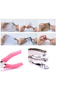 Y&D Punch Small Mini Tiny Heart Shaped Hole Paper Puncher with Pink Soft Handheld Grip for DIY Craft Tags Clothing Ticket Scrapbook Tool  - Image 2
