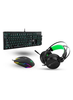 T-DAGGER T-Dagger Ural T-RGH302 Gaming Headset with T-Dagger Escort T-TGK303 Mechanical Keyboard and T-Dagger Lieutenant T-TGM301 Gaming Mouse – Complete Gaming Set with Immersive Sound and Precise Control  - Image 1