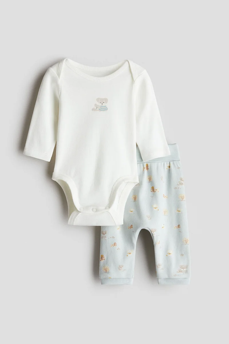 اتش اند ام 2-piece cotton set