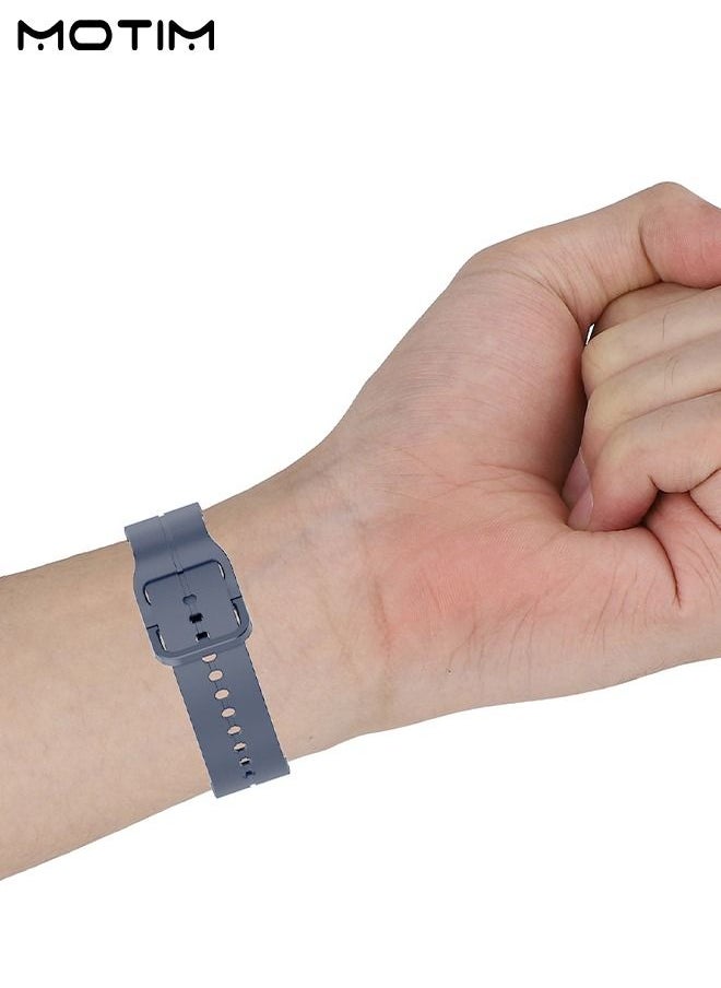 Motim Watch Band 20mm Compatible with Samsung Galaxy Watch 6/6 classic/5/5 PRO/4/4 classic, Soft Silicone Waterproof Replacement Strap Accessories, Sport Strap Quick Release Strap  - Image 4