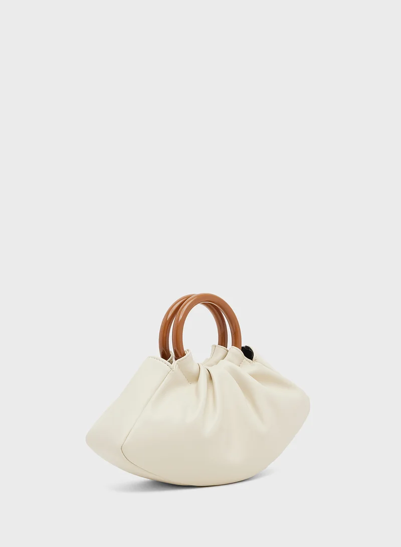 ELLA Scrunched Bag With Ring Handle