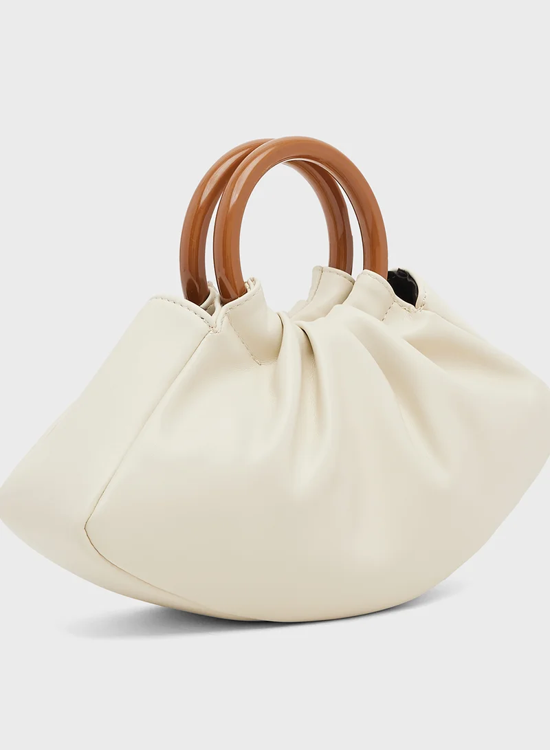 ELLA Scrunched Bag With Ring Handle