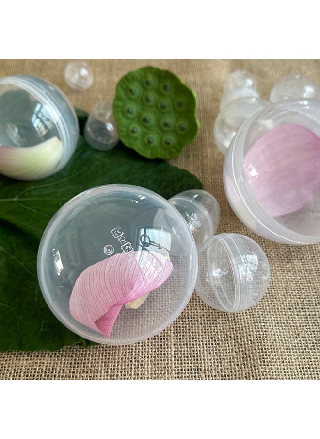 null - Transparent Eggshell Twisting Machine Special Plastic Ball Gift Ball Round Capsule Egg-shaped Empty Box 100mm-Color:Fully Transparent-Specifications:65mm Material - Image 1