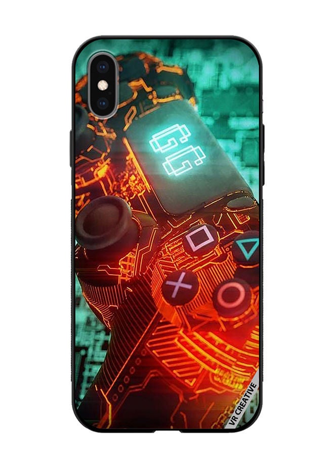 VR CREATIVE Protective Case Cover For Apple iPhone X/XS Ps4 Controller Design Multicolour - Image 1