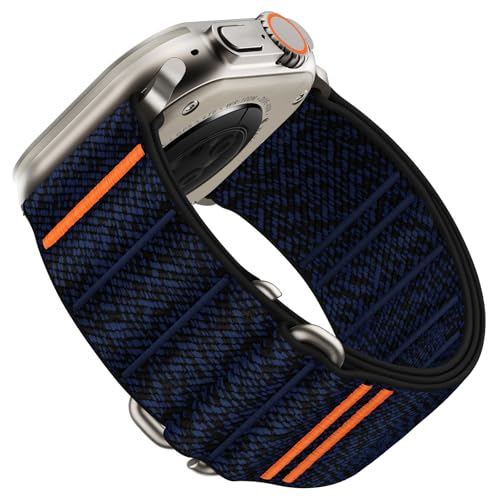Suitisbest Sport Bands Compatible with Apple Watch Ultra Band 49mm 46mm 45mm 44mm 42mm Men, Stretchy Nylon Sport Loop Strap with S-Hook for iWatch Series 11 10 9 8 7 6 5 4 3 2 1, SE 3 2 1, Ultra 3 2 1 - Image 1