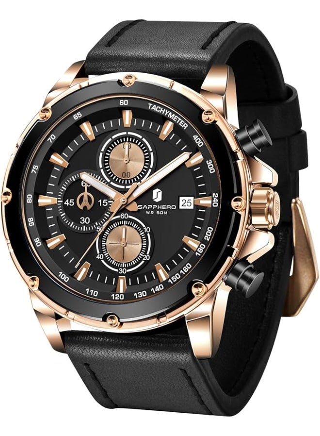 Sapphero Watches for Men Chronograph Quartz Men Watches Gift for Men - Image 1