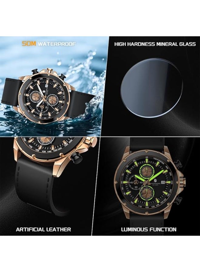Sapphero Watches for Men Chronograph Quartz Men Watches Gift for Men - Image 5