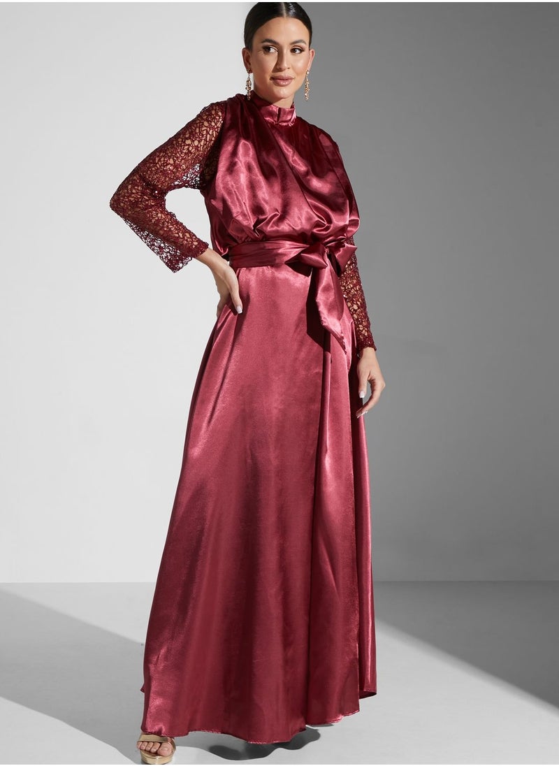 Namshi x - Renee Farah Gathered Slit Dress - Image 1