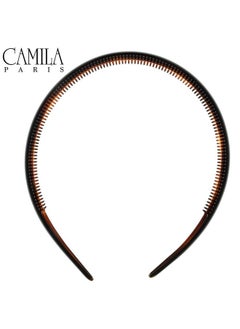 CAMILA Camila Paris AD45 French Fashion Headband for Women, Very Flexible with Teeth for Strong Hold Grip, Women's Hairband, No Slip and Durable Styling Girls Hair Accessories, Made in France with Cellulose  - Image 3