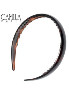 CAMILA Camila Paris AD45 French Fashion Headband for Women, Very Flexible with Teeth for Strong Hold Grip, Women's Hairband, No Slip and Durable Styling Girls Hair Accessories, Made in France with Cellulose  - Image 4