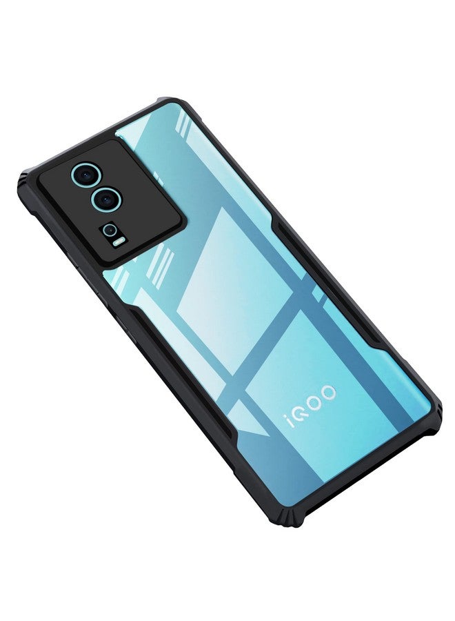 Cedo غطاء خلفي CEDO iQOO Neo 7 / Neo 7 Pro (5G) | حماية الكاميرا حافة مضادة للصدمات | حماية 360 درجة من الأكريليك الشفاف TPU+PC | غطاء خلفي شفاف على شكل نسر (أسود) - Image 1