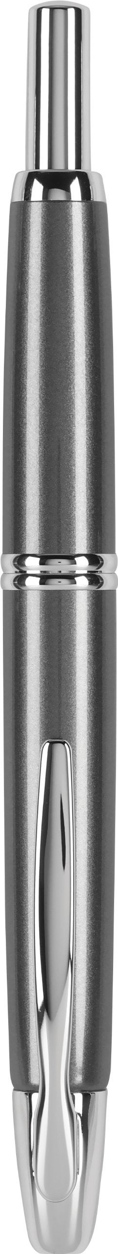 PILOT مجموعة قلم الحبر الجاف القابل للتعبئة والقابل للسحب من بايلوت، برميل رمادي معدني مع لمسات من الروديوم، حبر أزرق، رأس متوسط (60533) - Image 2