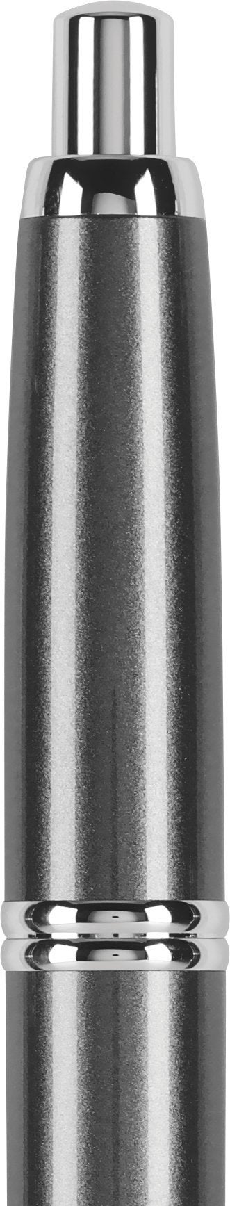 PILOT مجموعة قلم الحبر الجاف القابل للتعبئة والقابل للسحب من بايلوت، برميل رمادي معدني مع لمسات من الروديوم، حبر أزرق، رأس متوسط (60533) - Image 5