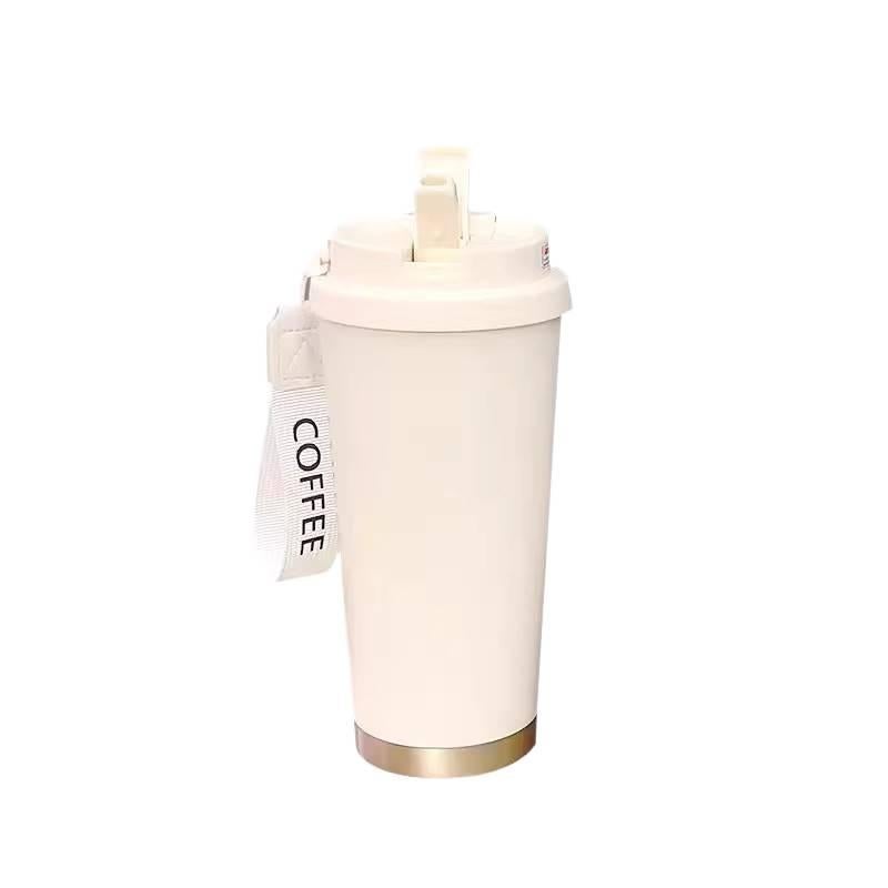 قارورة مياه للأطفال باللون الأبيض - 520 ml من الستانلس ستيل من ستانلس ستيل - Image 1