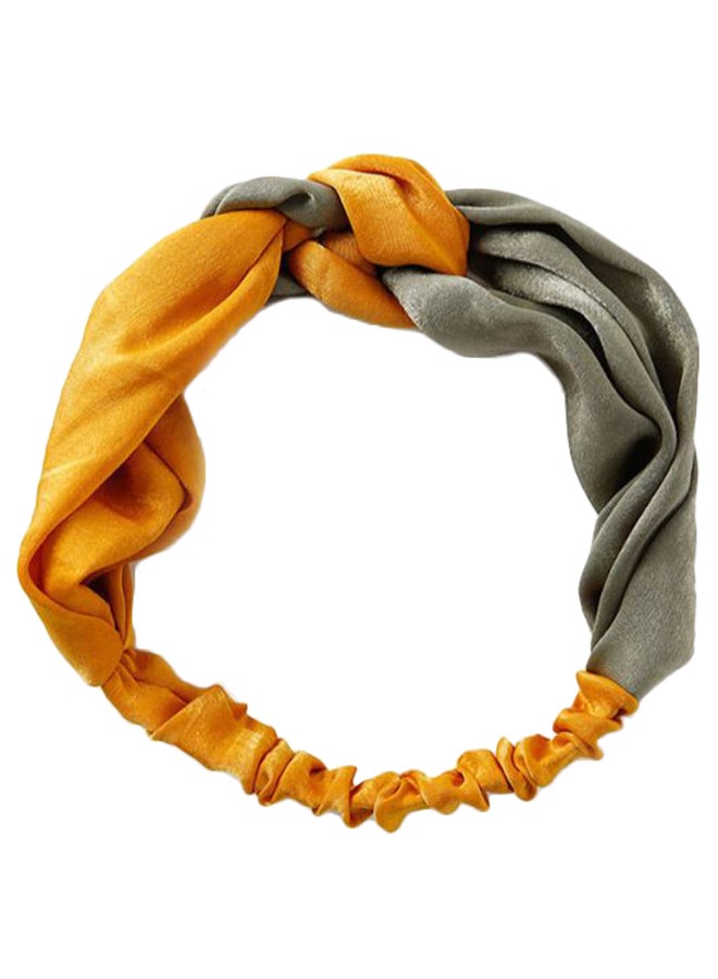 إسكدنيا ربطة رأس لربط الشعر أصفر/رمادي