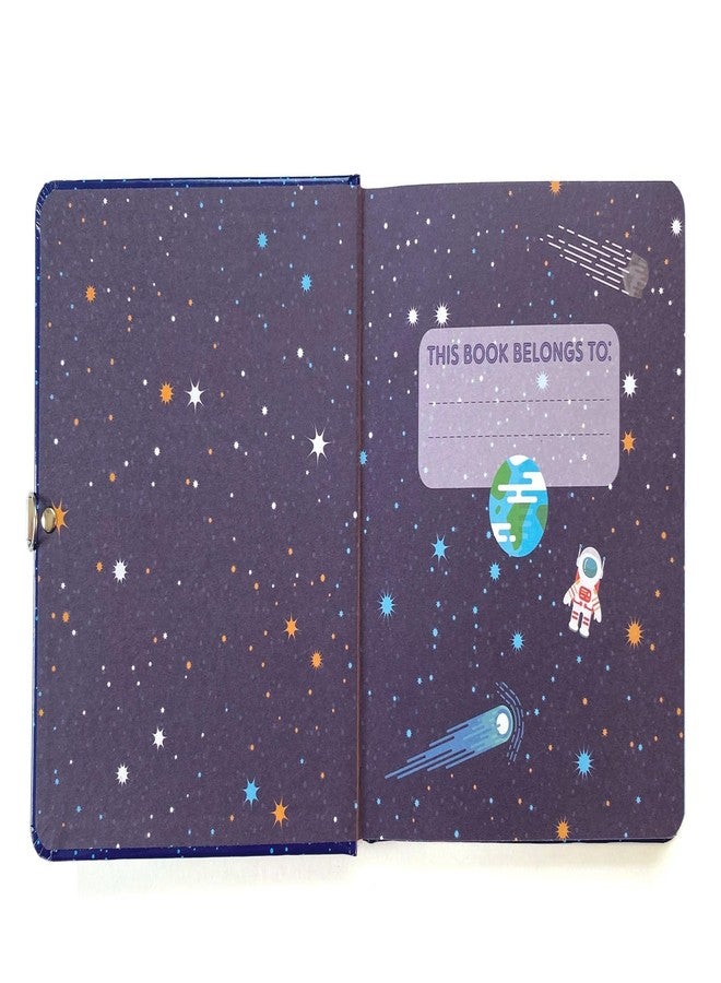 Playhouse Solar System Glow in The Dark Lock & Key Lined Page Diary for Kids - Image 5