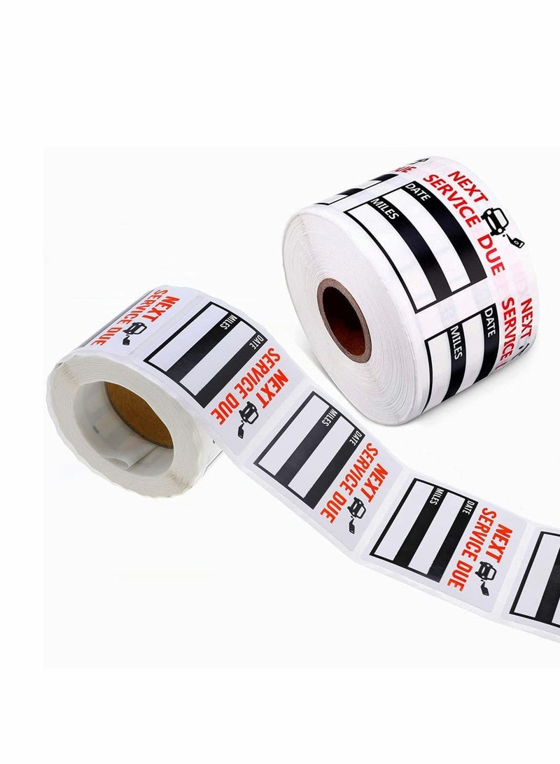 Car Service Oil Change Reminder Stickers, 600 Pack 5 * 5cm, Easy Peel Off Adhesive Labels (2 Rolls) - Image 1