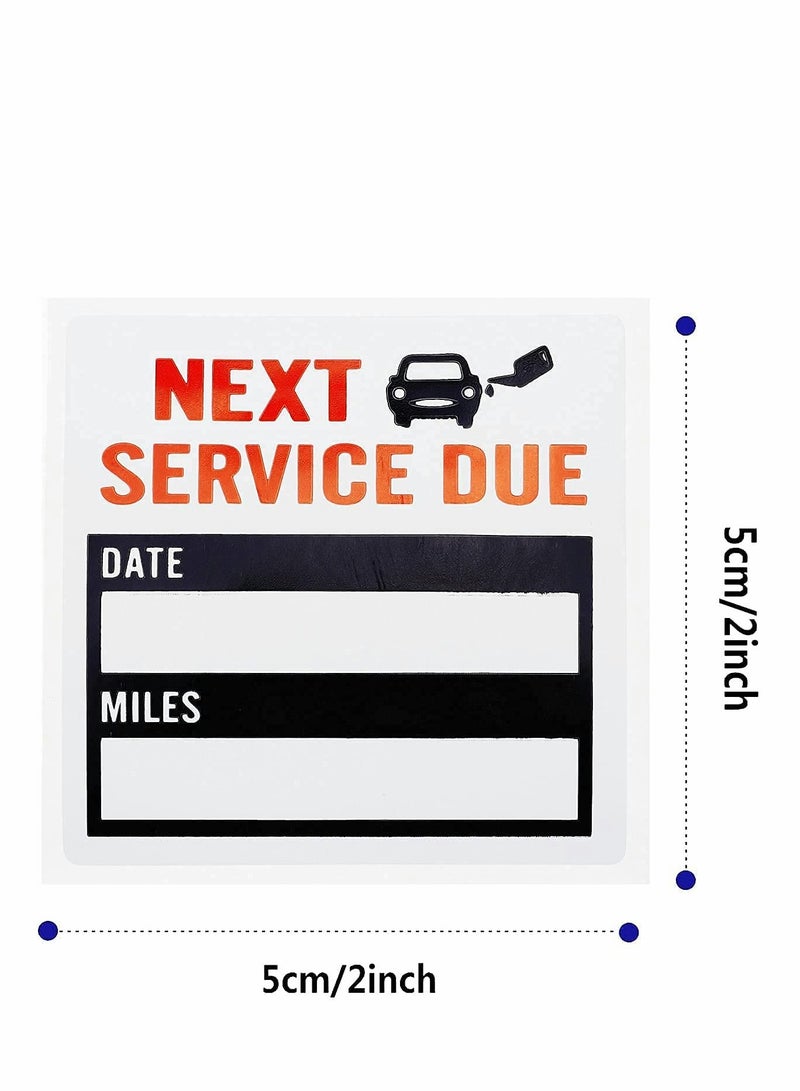 Car Service Oil Change Reminder Stickers, 600 Pack 5 * 5cm, Easy Peel Off Adhesive Labels (2 Rolls) - Image 2
