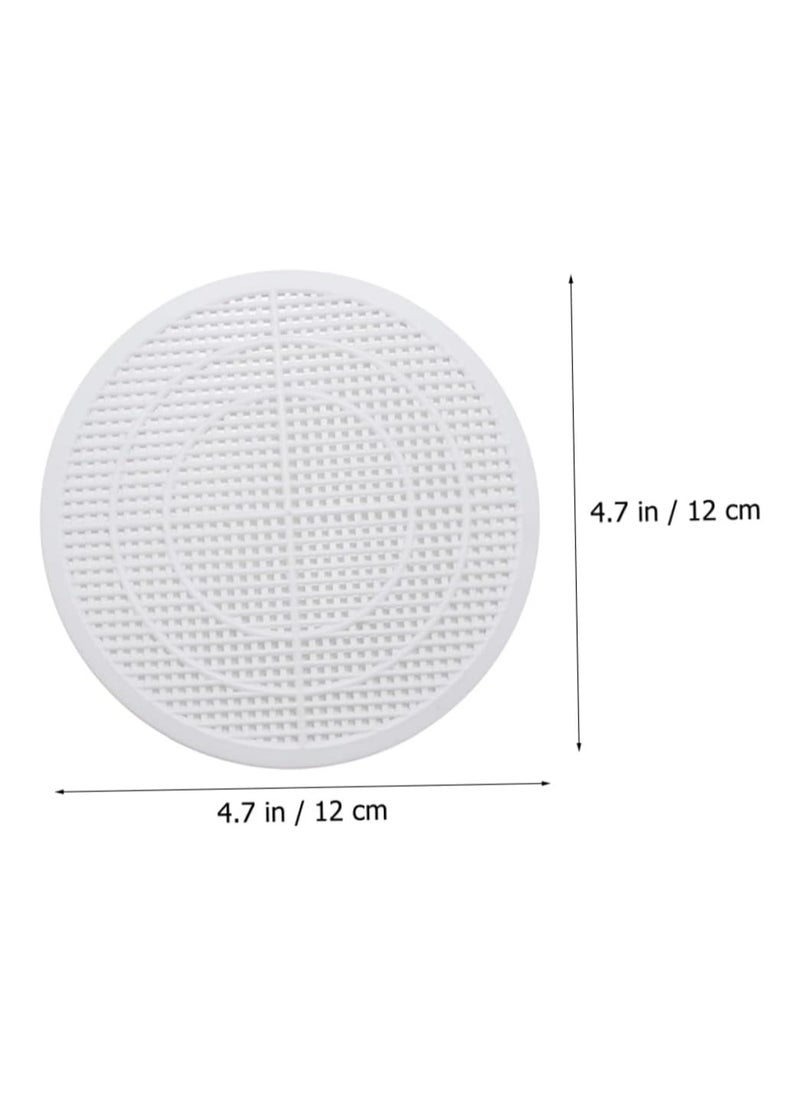Oasisgalore 6pcs Floor Drain Hair Catcher - Bathroom Shower Filter Cover Strainer (White)  - Image 3