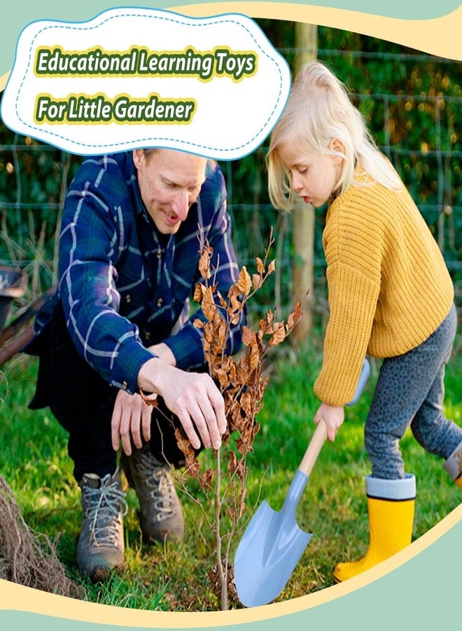 Anzmtosn Wood Kids Garden Tool Shovels Toys, 16" Avocado Beach Spades Sand Shovels Toys for Adults Gardening Tools Kit Travel Sandbox Toy Snow Scoop Wood Handle Spade for Digging Sand Snow 3 Pack - Image 5