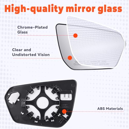 Osakesukar Driver Left Side Mirror Replacement For for Chevrolet Equinox 20182023 For GMC Terrain 20182023 OEM Fit Mirror Glass Replace 23406425 GM1324151 - Image 3