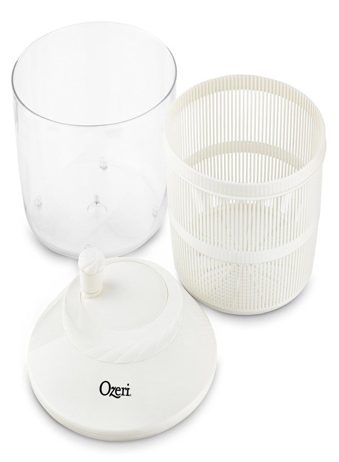 Ozeri Italian Made Fresca Salad Spinner and Serving Bowl, BPA-Free,White, 4.4 qt - Image 2