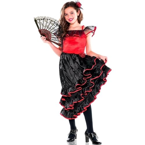 Amscan 843097 Spanish Dancer Costume, Children Medium Size, 1 Piece - Image 1