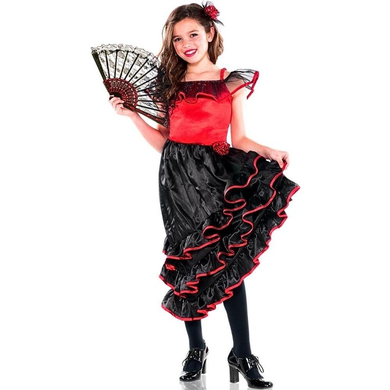 Amscan 843097 Spanish Dancer Costume, Children Medium Size, 1 Piece - Image 3