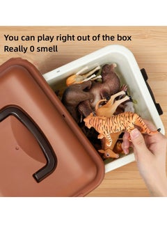 M MIAOYAN Educational simulation farm wild animal model, children's early education cognitive teaching animal model, including 28 cute little animals, including pandas, hippos, chimpanzees, rhinos, crocodiles, elephants, tigers, polar bears and giraffes, etc., the best gift for children  - Image 4